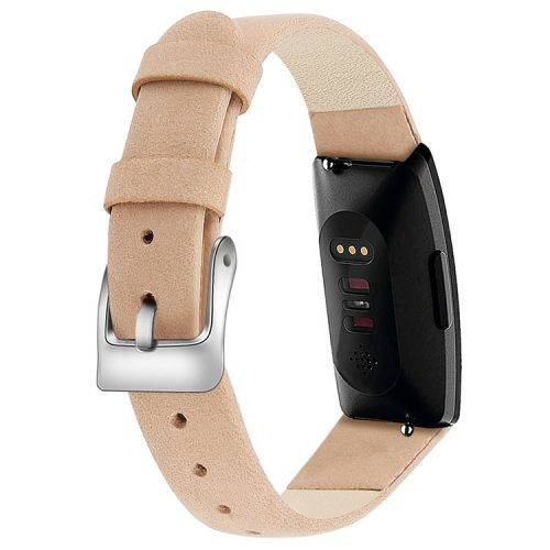 For Fitbit Inspire / Inspire HR Watch Band Matte Imprinted Pattern Replacement Wrist Strap - S / Matte Brown