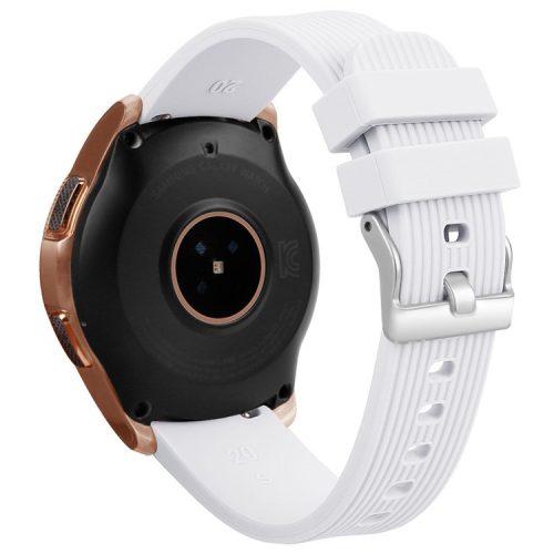 S Size 20mm Wrist Band for Samsung Galaxy Watch Active / Watch6 / Watch5 / Watch FE 40mm / Watch4 Silicone Strap - White