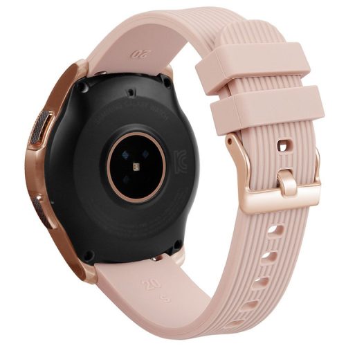 S Size 20mm Wrist Band for Samsung Galaxy Watch Active / Watch6 / Watch5 / Watch FE 40mm / Watch4 Silicone Strap - Khaki