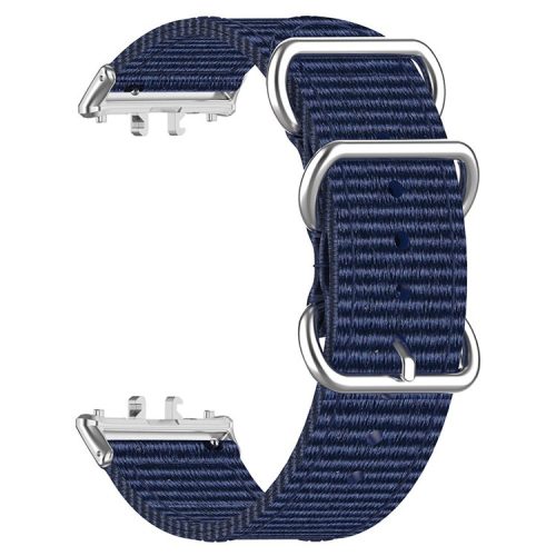 For Samsung Galaxy Fit3 SM-R390 Nylon Watch Strap Three Rings Replacement Wrist Band  - Dark Blue