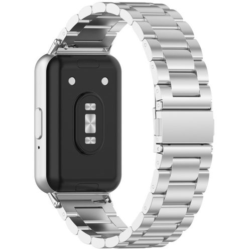 For Samsung Galaxy Fit3 SM-R390 Replacement Strap Classic 3-Bead Stainless Steel Watch Band - Silver