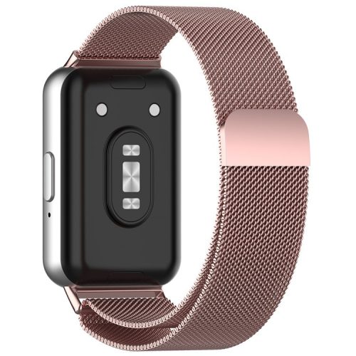 For Samsung Galaxy Fit3 SM-R390 Replacement Wrist Band Magnetic Milanese Watch Strap - Rose Pink