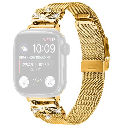 For Apple Watch 10 46mm / Ultra 2 / Ultra 49mm / 9 8 7 45mm / SE (2023) SE (2022) SE 6 5 4 44mm / 3 2 1 42mm Electroplating Watch Strap - Gold