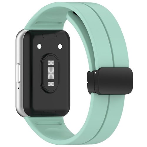 For Samsung Galaxy Fit3 Silicone Watch Band Folding Buckle Sport Replacement Straps - Green