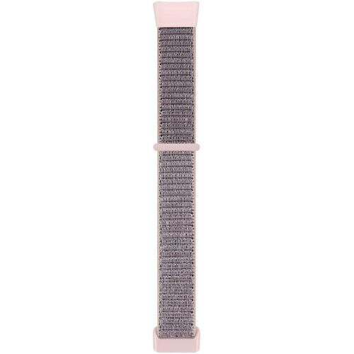 For Fitbit Charge 5 / 6 Nylon Strap Quick Release Sport Watch Band - Pink Sand