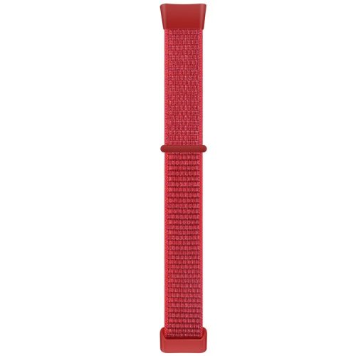 For Fitbit Charge 5 / 6 Nylon Strap Quick Release Sport Watch Band - Red