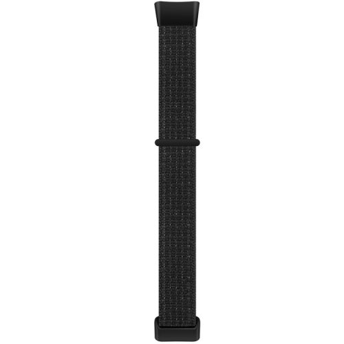 For Fitbit Charge 5 / 6 Nylon Strap Quick Release Sport Watch Band - Dark Black