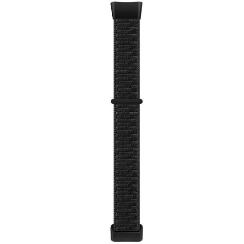 For Fitbit Charge 5 / 6 Nylon Strap Quick Release Sport Watch Band - Black