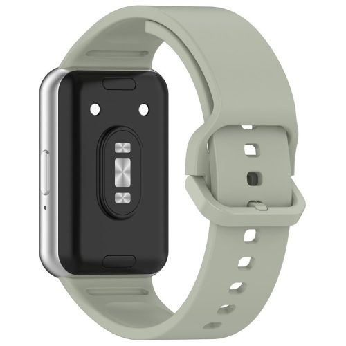 For Samsung Galaxy Fit3 (SM-R390) Watch Bracelet Soft Silicone Strap with Flat Buckle - Grey Green