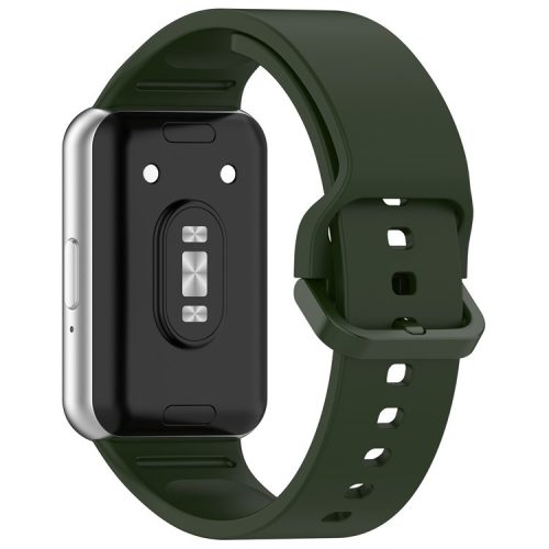 For Samsung Galaxy Fit3 (SM-R390) Watch Bracelet Soft Silicone Strap with Flat Buckle - Green