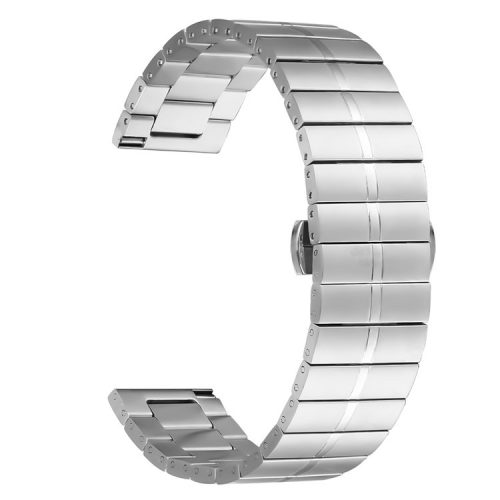 For Fitbit Versa Lite / Versa / Versa 2 Buckle Design Bracelet Silver Stainless Steel Watch Strap