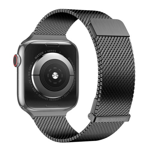 DUX DUCIS Milanese Pro Series Band for Apple Watch Series 10 42mm / 9 8 7 41mm / SE (2023) SE (2022) SE 6 5 4 40mm / 3 2 1 38mm Mesh Straps Magnetic - Black