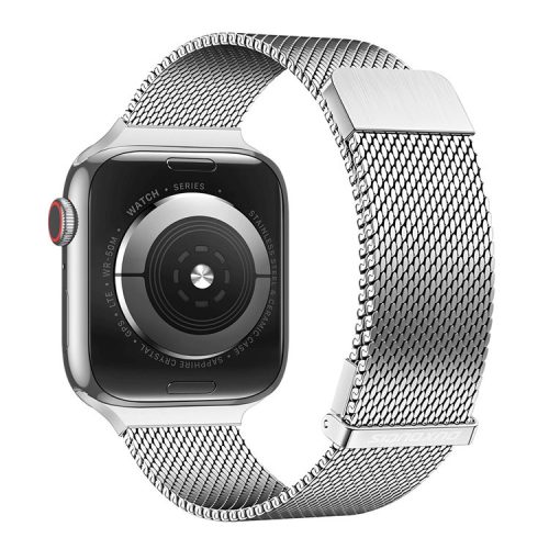 DUX DUCIS Milanese Pro Series Band for Apple Watch Series 10 42mm / 9 8 7 41mm / SE (2023) SE (2022) SE 6 5 4 40mm / 3 2 1 38mm Mesh Straps Magnetic - Silver