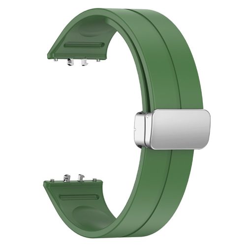 For Samsung Galaxy Fit3 Replacement Wrist Band Soft Silicone Watch Band with Magnetic Folding Buckle - Green