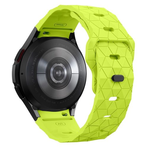 KALEBOL KLB-ZQWFKGJ-001 For Samsung Galaxy Watch FE 40mm / Watch 4 / 5 / 6 Football Pattern Silicone Watch Strap Band - Lime Green