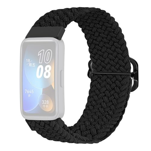 KALEBOL KLB-BZNL-001 For Huawei Band 8 / Band 8 NFC / Band 9 / Band 9 NFC Strap Adjustable Braided Nylon Watch Band - Black