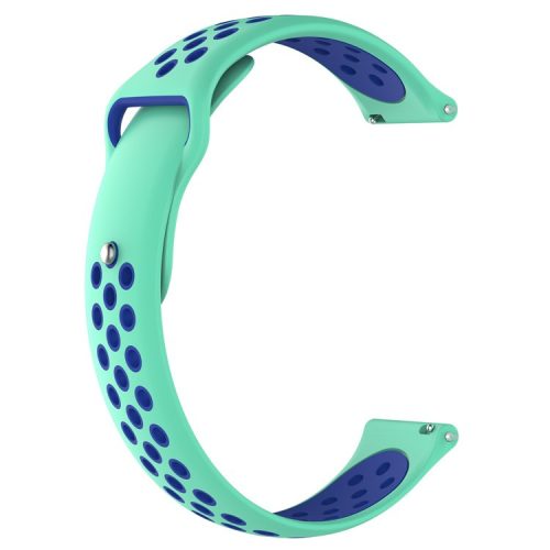 KALEBOL KLB-SSGJ-004 For Samsung Gear S3 Classic / Gear S3 Frontier / Huawei Watch 4 Silicone Wrist Strap - Teal Green+Blue