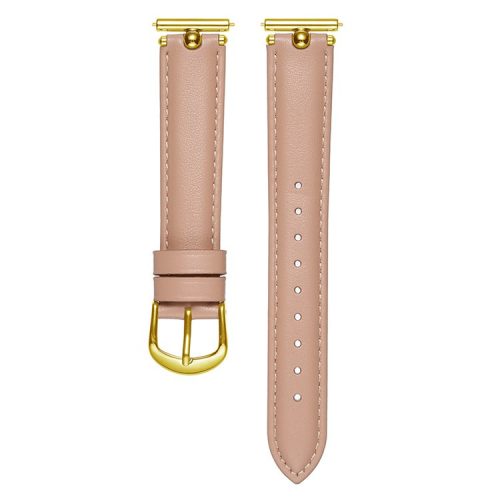 KALEBOL KLB-YZKZP-001 For Samsung Galaxy Watch6 Classic 47mm / Galaxy Watch5 Pro 45mm Genuine Cow Leather 20mm Watch Strap - Light Pink / Gold Buckle