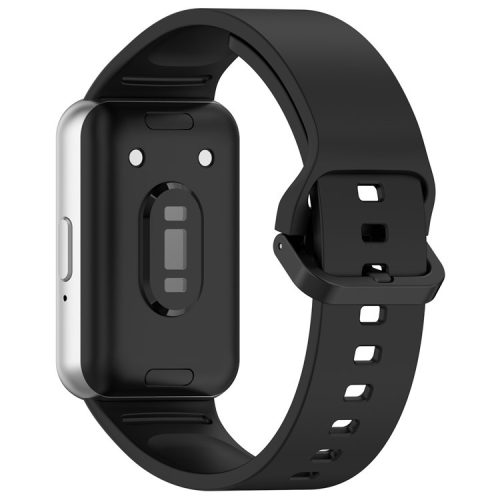 For Samsung Galaxy Fit3 Flexible Watch Strap Silicone Band Wrist Bracelet - Black