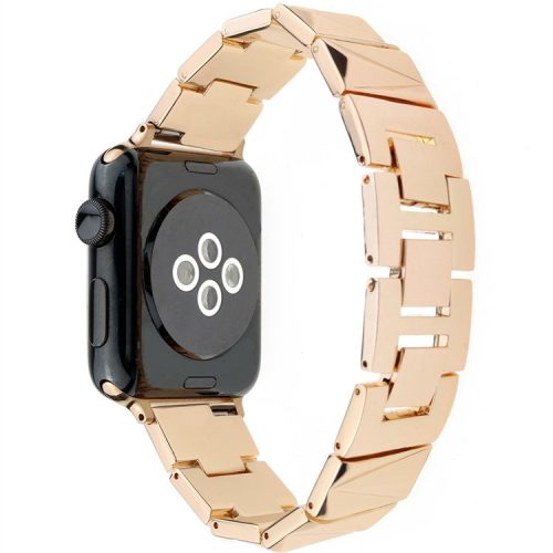 For Apple Watch 10 46mm / Ultra 2 / Ultra 49mm / 9 8 7 45mm / SE (2023) SE (2022) SE 6 5 4 44mm / 3 2 1 42mm Aluminium Alloy Watch Band  - Rose Gold