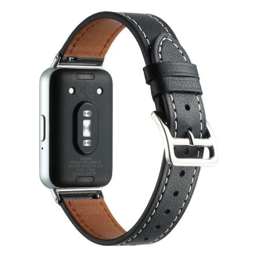 For Samsung Galaxy Fit3 Genuine Leather Watch Strap Band Replacement - Black