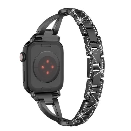 For Apple Watch 10 46mm / Ultra 2 / Ultra 49mm / 9 8 7 45mm / SE (2023) SE (2022) SE 6 5 4 44mm / 3 2 1 42mm Cross Design Strap - Black