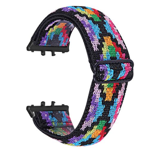 For Samsung Galaxy Fit3 SM-R390 Elastic Wrist Band Pattern Design Watch Strap (Black Buckle) - 14