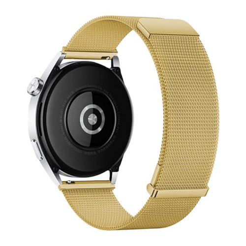 For Samsung Galaxy Watch3 45mm / Xiaomi Watch Color / Huawei Watch Ultimate Magnetic 22mm Milanese Watch Band - Gold