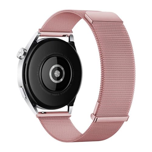 For Samsung Galaxy Watch3 45mm / Xiaomi Watch Color / Huawei Watch Ultimate Magnetic 22mm Milanese Watch Band - Rose Pink