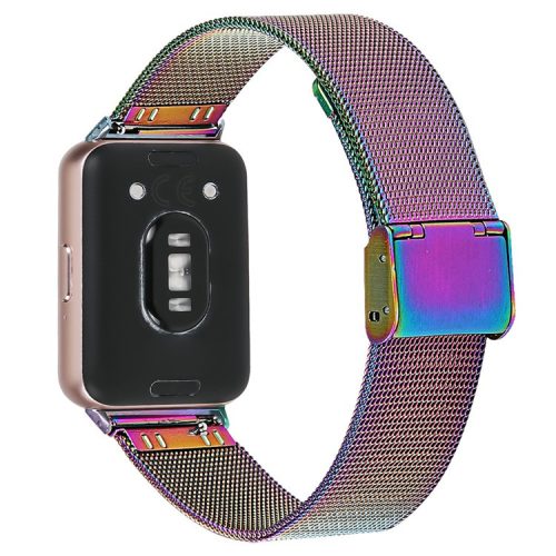 For Samsung Galaxy Fit3 SM-R390 Breathable Milanese Watch Band Stainless Steel Strap - Colorful