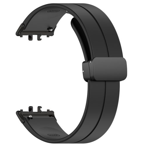 For Samsung Galaxy Fit3 SM-R390 Silicone Strap Replacement Wrist Band with Folding Buckle - Black