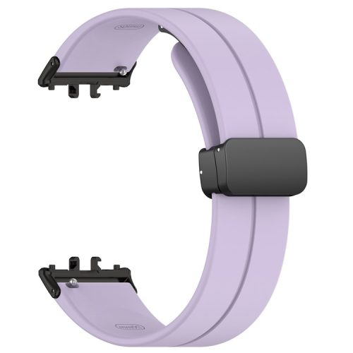 For Samsung Galaxy Fit3 SM-R390 Silicone Strap Replacement Wrist Band with Folding Buckle - Purple