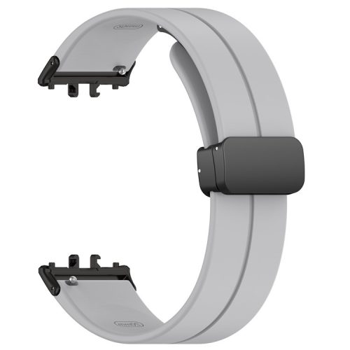 For Samsung Galaxy Fit3 SM-R390 Silicone Strap Replacement Wrist Band with Folding Buckle - Light Grey