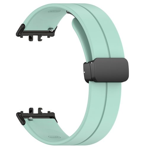 For Samsung Galaxy Fit3 SM-R390 Silicone Strap Replacement Wrist Band with Folding Buckle - Light Green