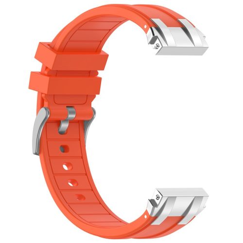 For Garmin / Samsung 20mm Universal Smartwatch Strap Silicone Replacement Wrist Band - Orange