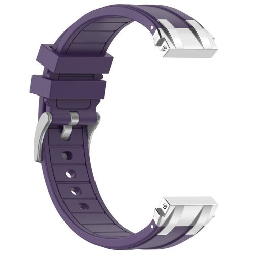 For Garmin / Samsung 20mm Universal Smartwatch Strap Silicone Replacement Wrist Band - Purple