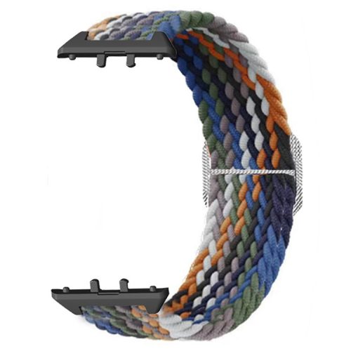 For Samsung Galaxy Fit3 Replacement Band 12mm Nylon Braided Watch Strap - Denim