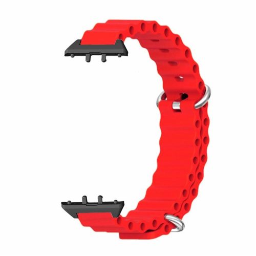 For Samsung Galaxy Fit3 Replacement Strap Drop-resistant Silicone Watch Band - Red