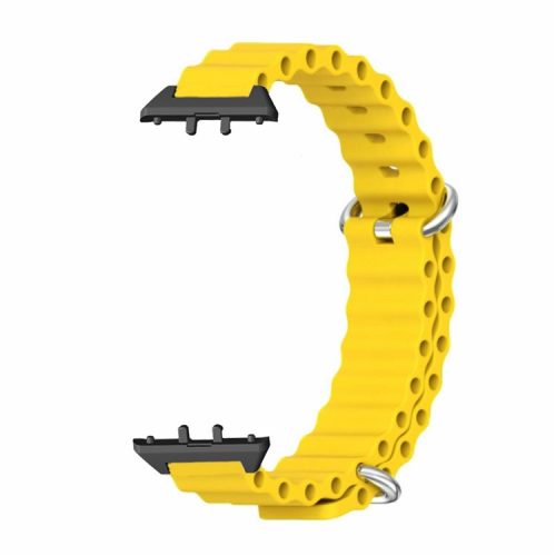 For Samsung Galaxy Fit3 Replacement Strap Drop-resistant Silicone Watch Band - Yellow