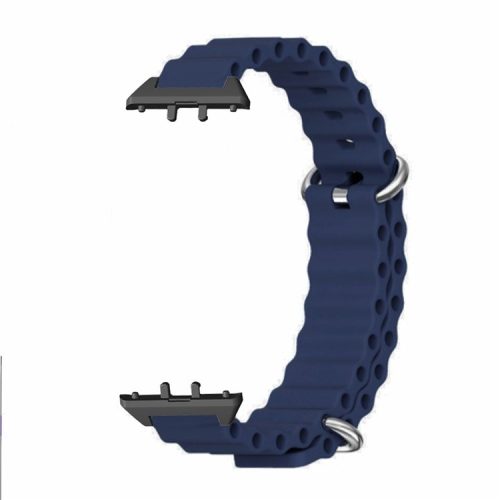 For Samsung Galaxy Fit3 Replacement Strap Drop-resistant Silicone Watch Band - Midnight Blue