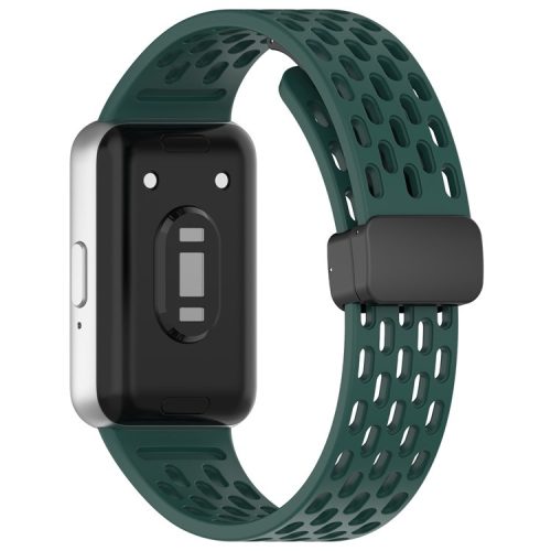 Wrist Band for Samsung Galaxy Fit3 R930 Magnetic Silicone Smartwatch Bracelet Strap - Green