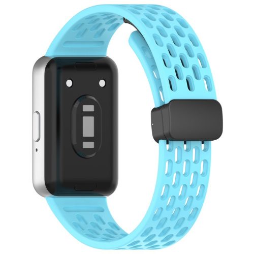 Wrist Band for Samsung Galaxy Fit3 R930 Magnetic Silicone Smartwatch Bracelet Strap - Blue