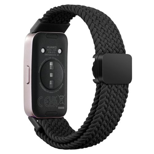 For Huawei Band 8 / Band 8 NFC / Band 9 / Band 9 NFC Wrist Band Magnetic Buckle Nylon Braided Smartwatch Strap - Black