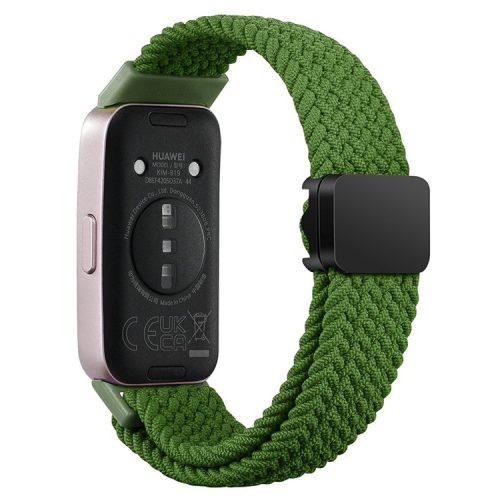 For Huawei Band 8 / Band 8 NFC / Band 9 / Band 9 NFC Wrist Band Magnetic Buckle Nylon Braided Smartwatch Strap - Green