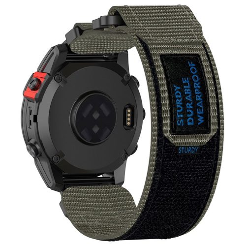 For Garmin QuickFit 22mm / Fenix 7 / Fenix 7 Pro / Instinct 2 Magic Tape Watch Strap Nylon Wrist Band - Grey