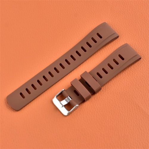 For Huawei Realme Samsung Xiaomi Smart Watch Silicone Strap 22mm Wrist Band Replacement - Brown