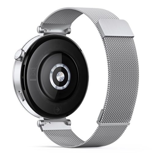 DUX DUCIS For Huawei Watch GT 4 41mm Replacement Band 18mm Milanese Magnetic Watch Strap - Silver