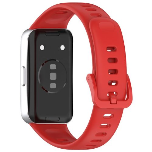 For Huawei Band 8 / 8 NFC / 9 / 9 NFC Glossy Silicone Watch Strap Replacement Watchband - Red