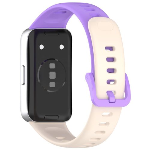 For Huawei Band 8 / 8 NFC / 9 / 9 NFC Glossy Silicone Watch Strap Replacement Watchband - Starlight+Purple