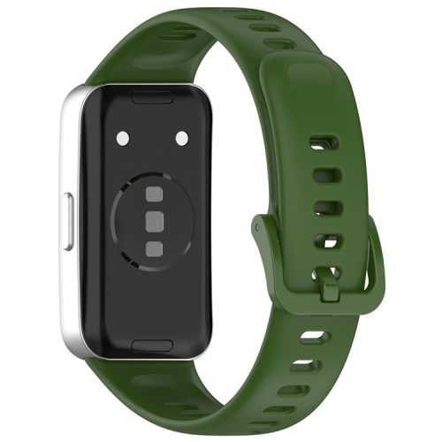 For Huawei Band 8 / 8 NFC / 9 / 9 NFC Glossy Silicone Watch Strap Replacement Watchband - Green